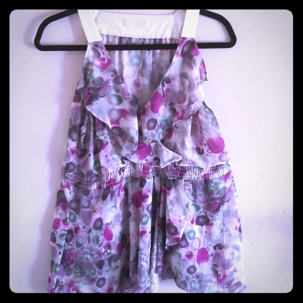 Purple and Gray design Top